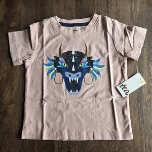 Nwt Tea Collection Dragon Short Sleeve Tee in a Beautiful Sandstone Size 2T